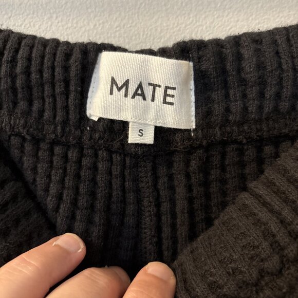 Mate the Label Organic Waffle Relaxed Jogger in Jet Black, Size Small NWT - Picture 6 of 9